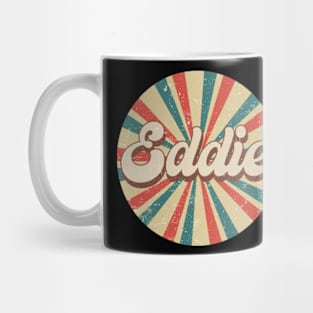 Circle Design Eddie Proud Name Birthday 70s 80s 90s Styles Mug